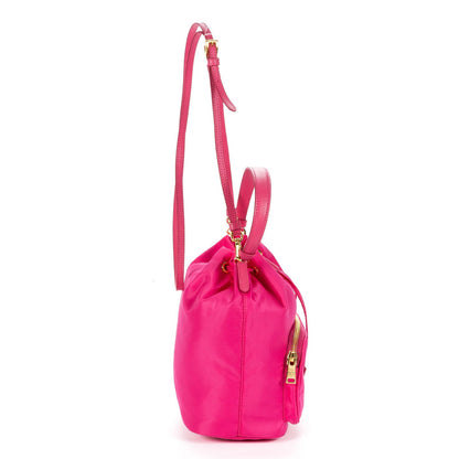 Prada Re-Nylon Duet Bucket Bag Pink Nylon — view 4