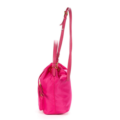 Prada Re-Nylon Duet Bucket Bag Pink Nylon — view 3