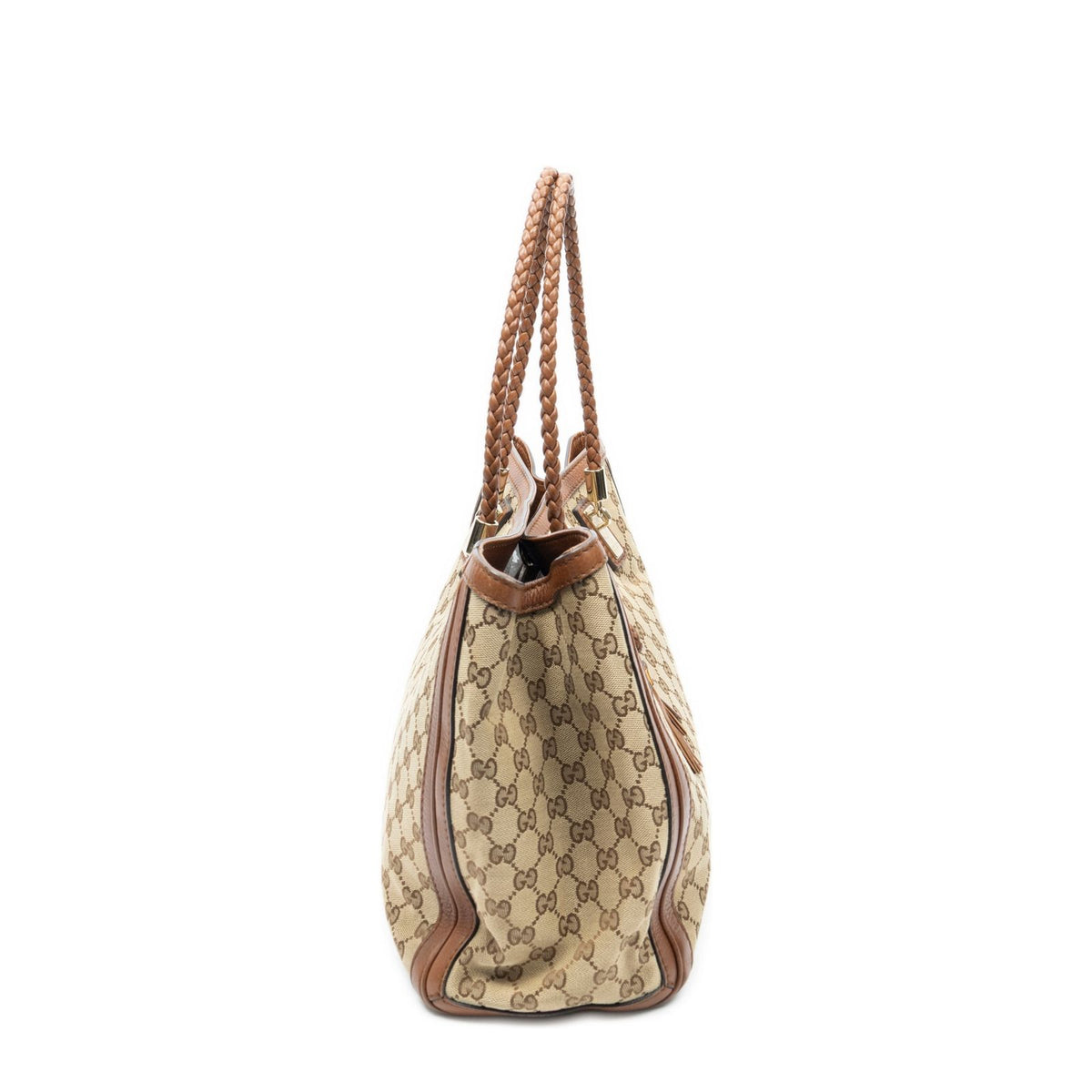 Gucci Falabella Tote Brown Beige GG Canvas — view 4