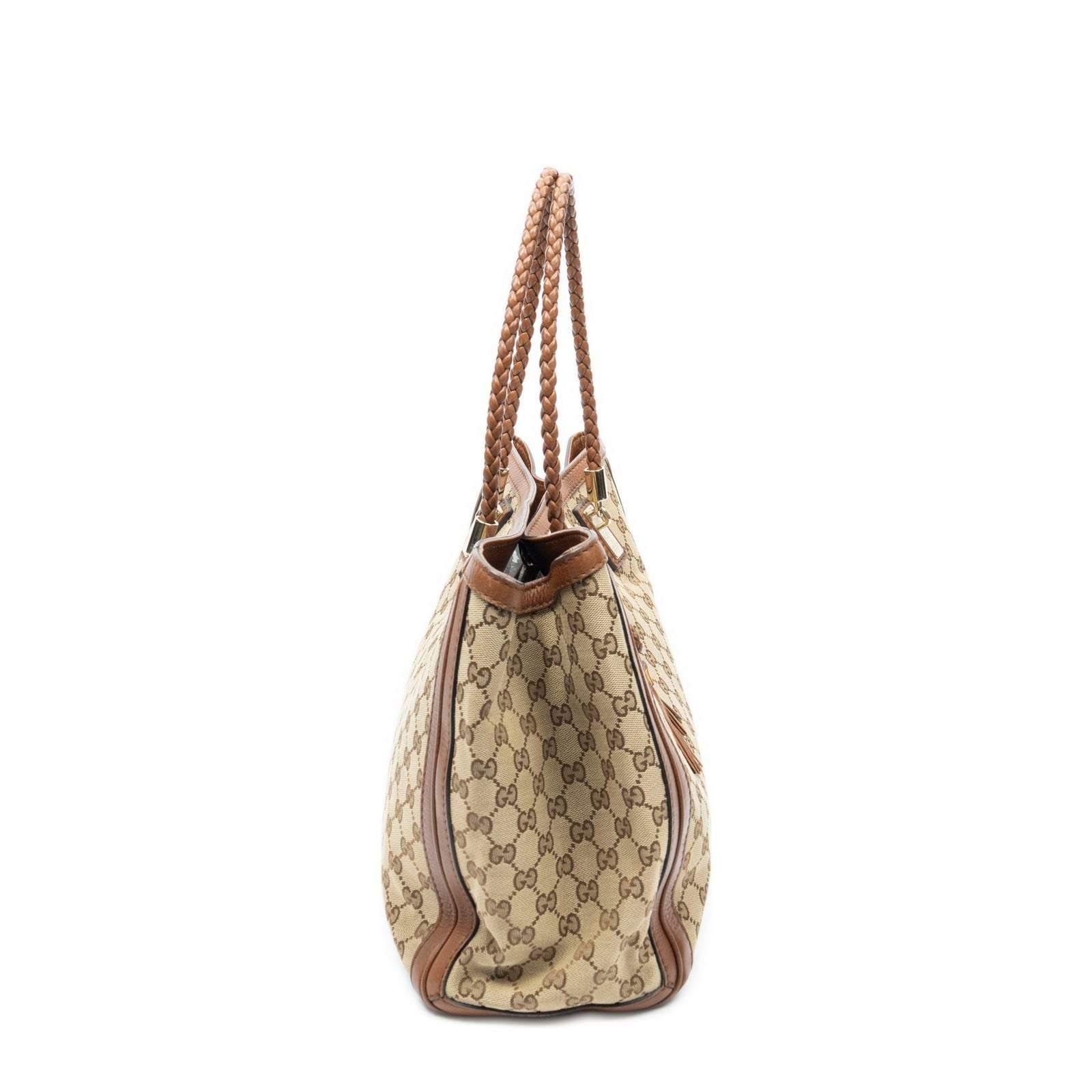 Gucci Falabella Tote Brown Beige GG Canvas — view 4