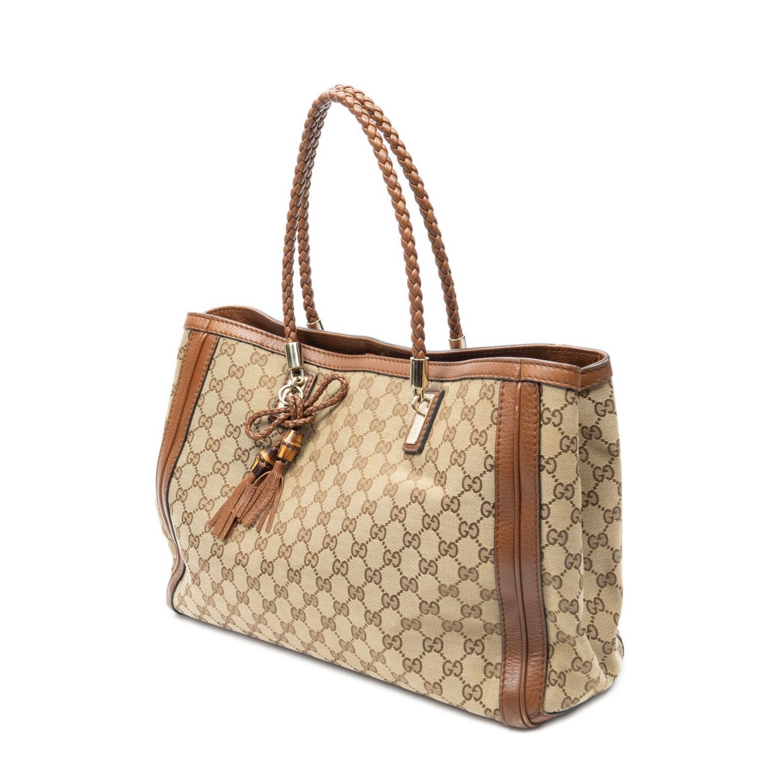 Gucci Falabella Tote Brown Beige GG Canvas — view 2