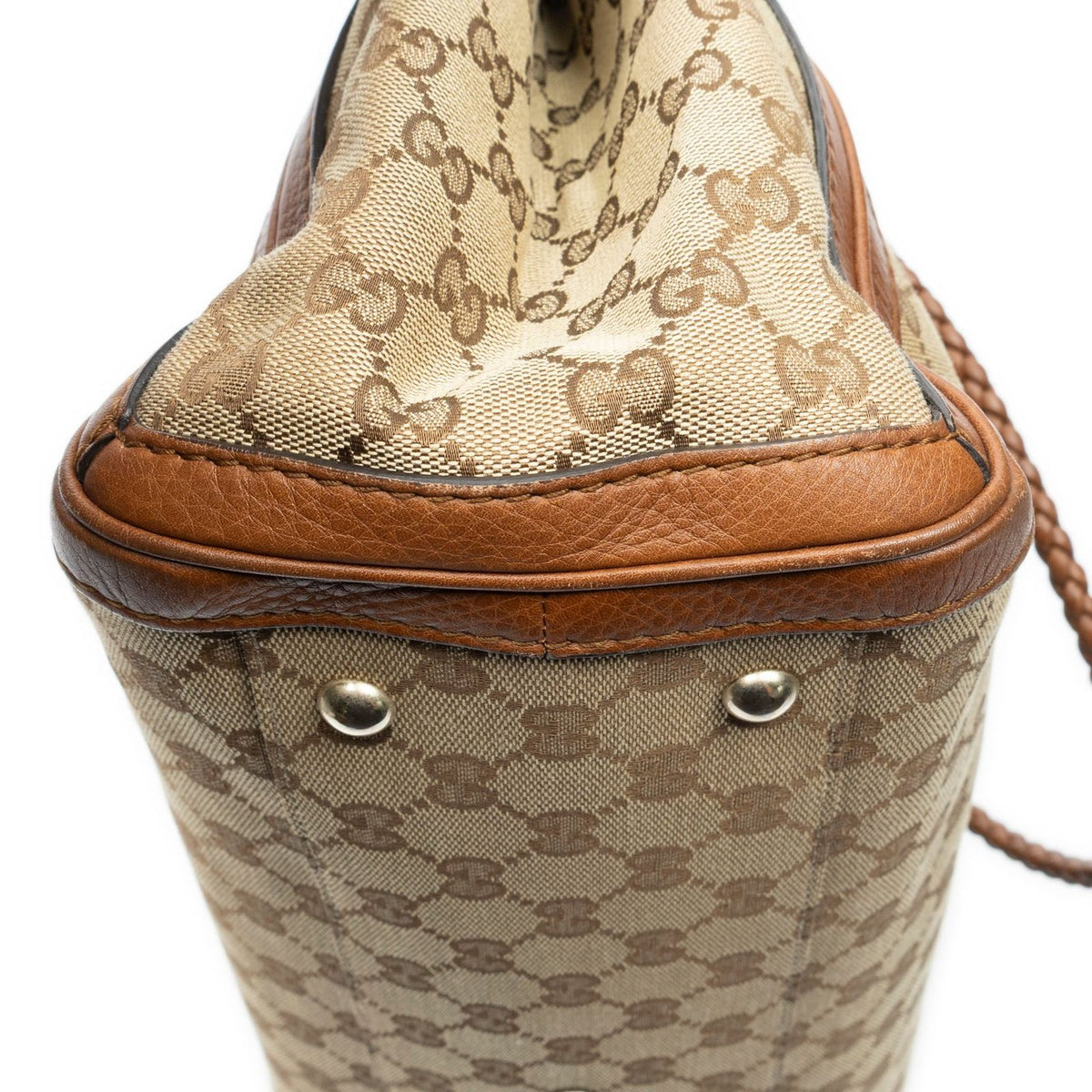 Gucci Falabella Tote Brown Beige GG Canvas — view 8