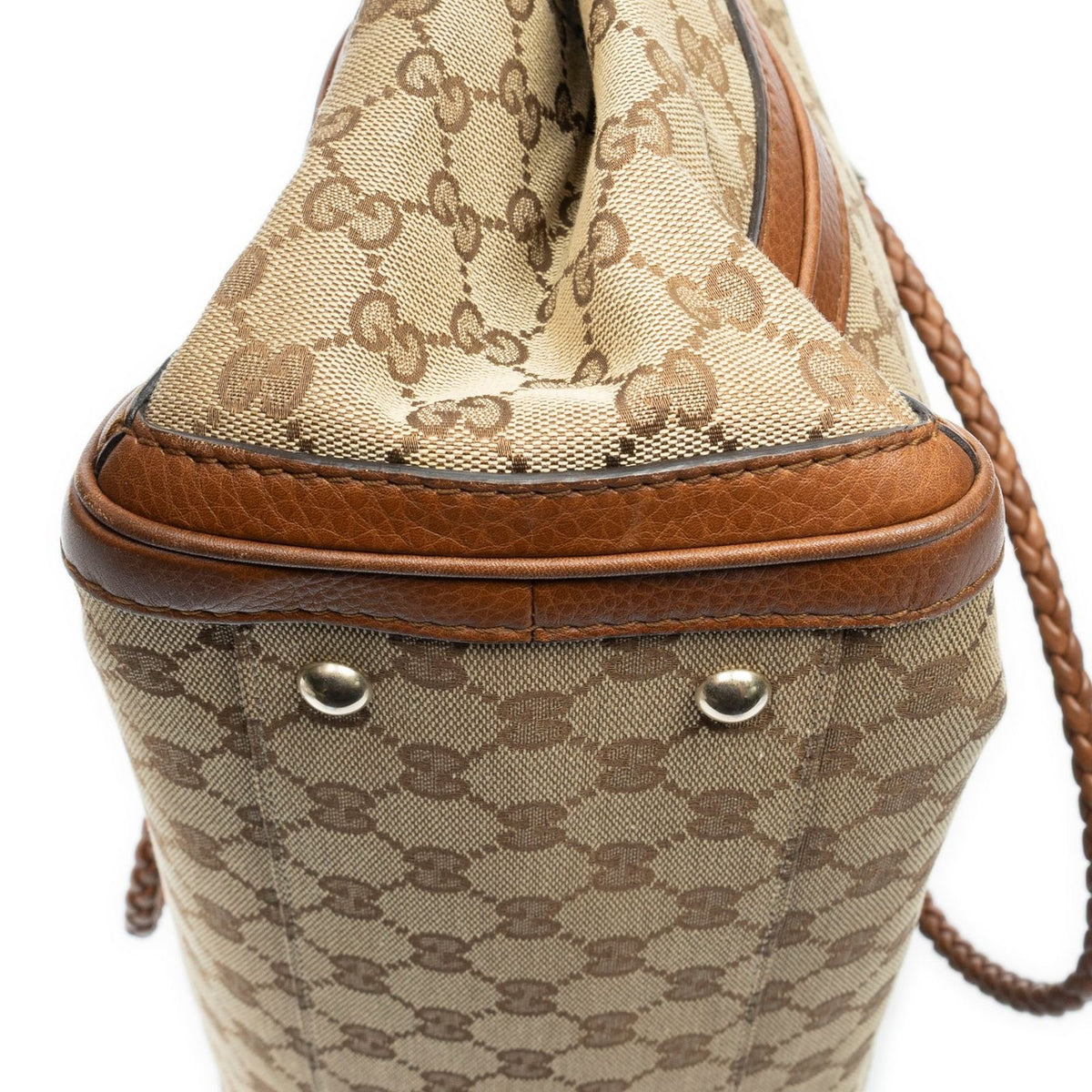Gucci Falabella Tote Brown Beige GG Canvas — view 7