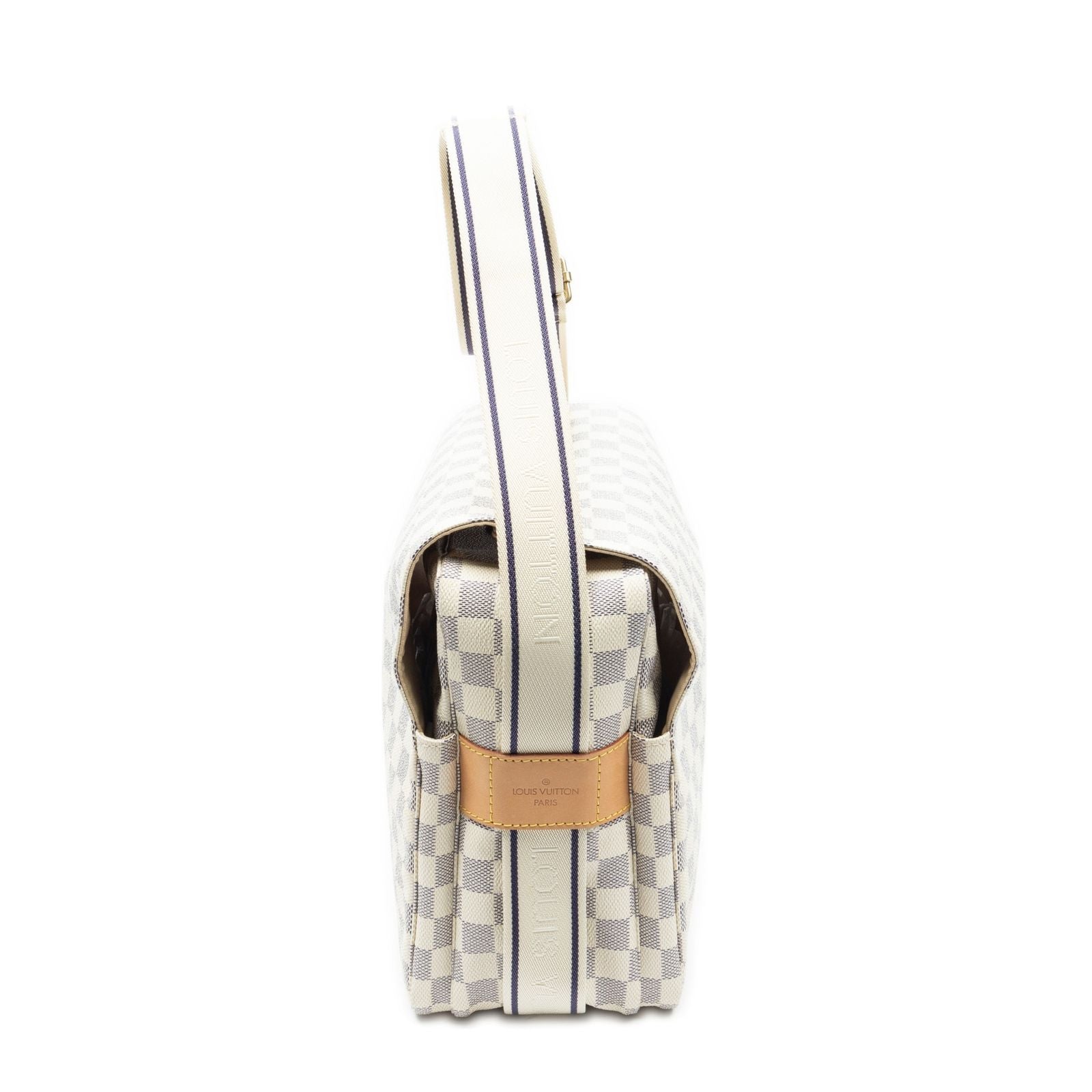 Louis Vuitton Naviglio Ivory Damier Azur Shoulder Bag — view 4