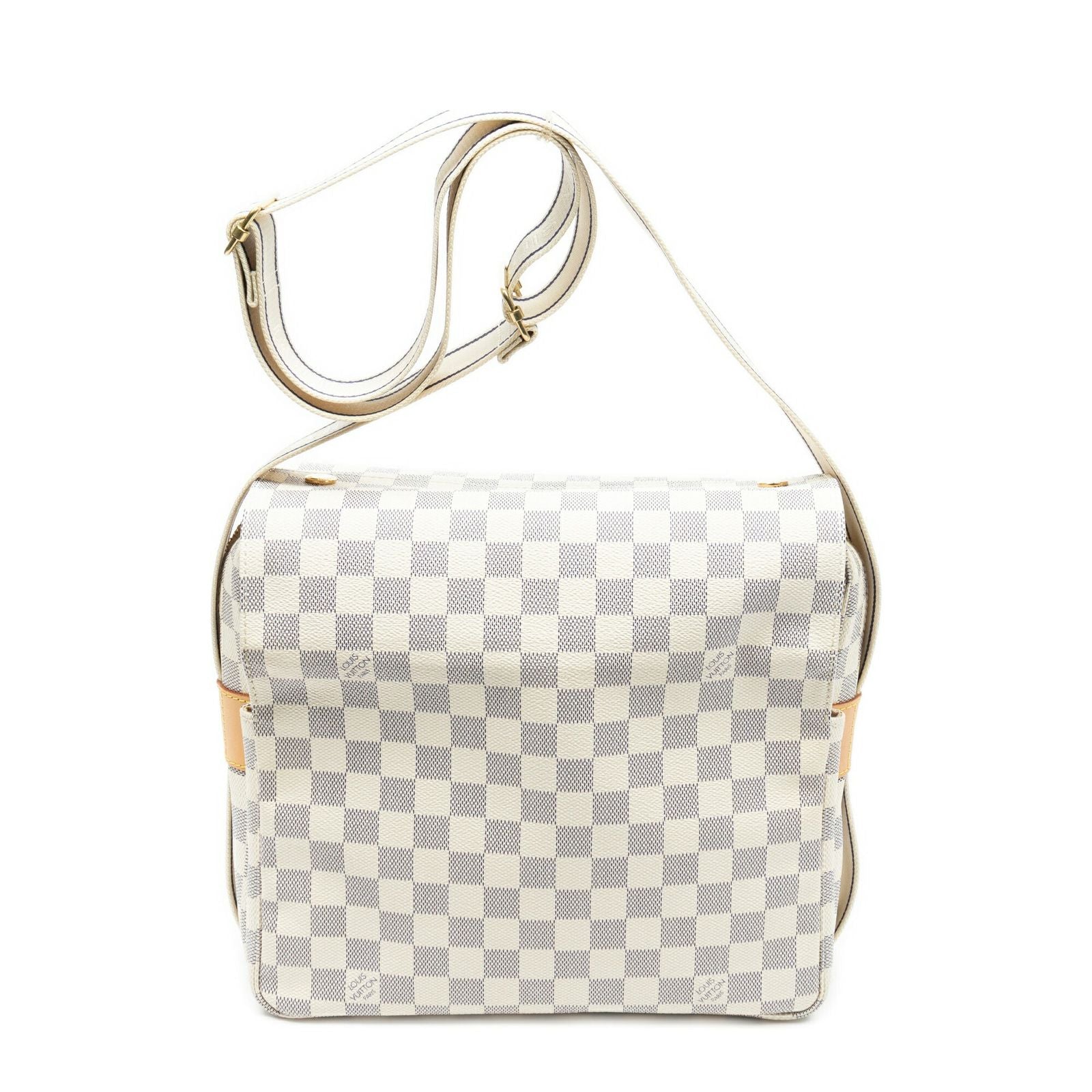 Louis Vuitton Naviglio Ivory Damier Azur Shoulder Bag — view 5