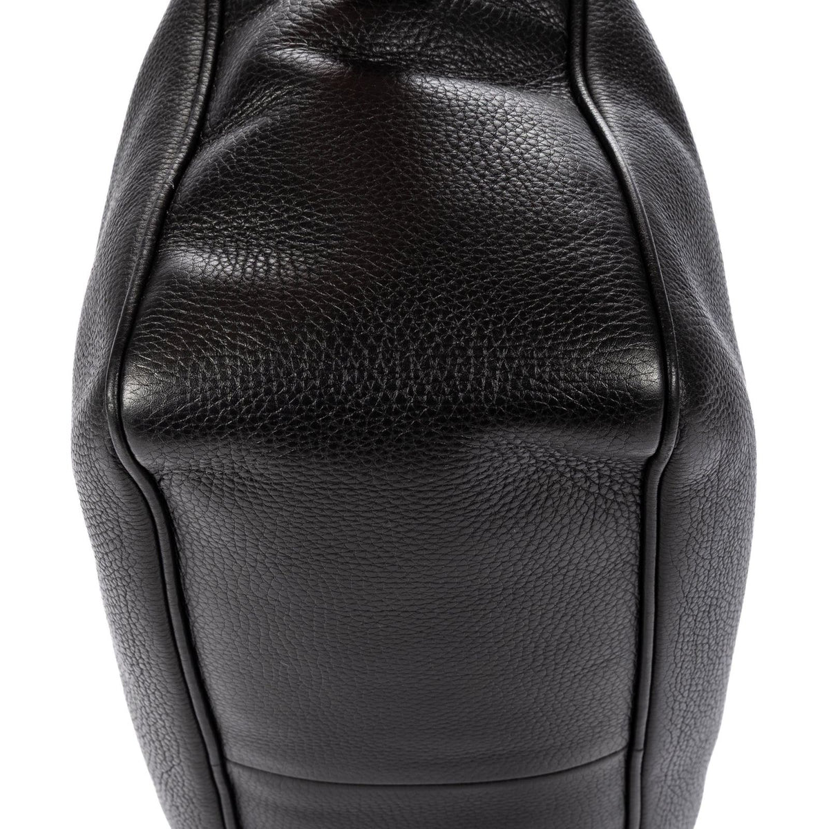 Gucci Soft Shopping Tote Black Grain Calfskin Leather — view 8