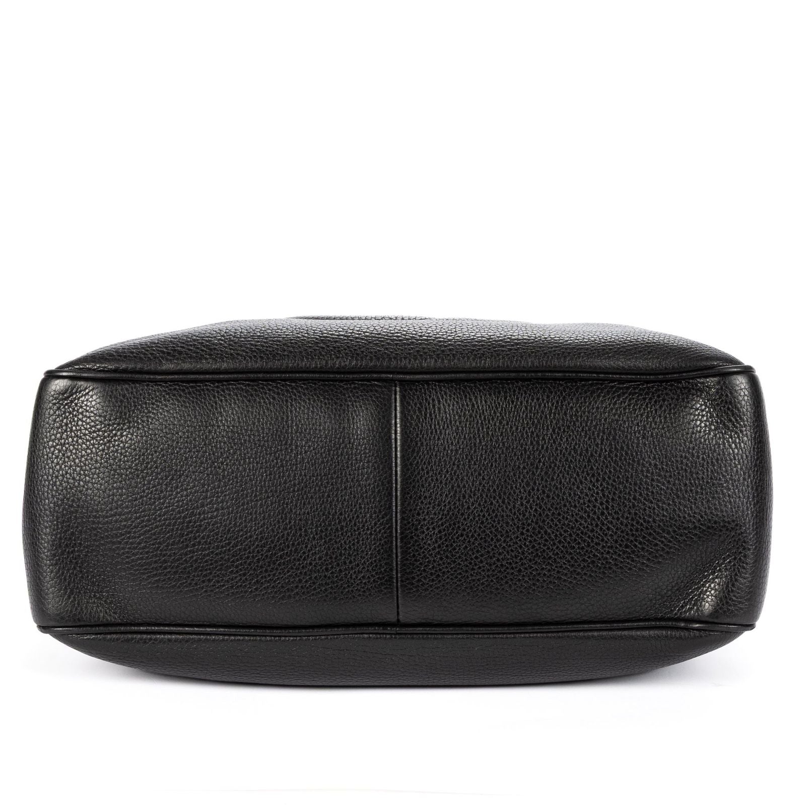Gucci Soft Shopping Tote Black Grain Calfskin Leather — view 6
