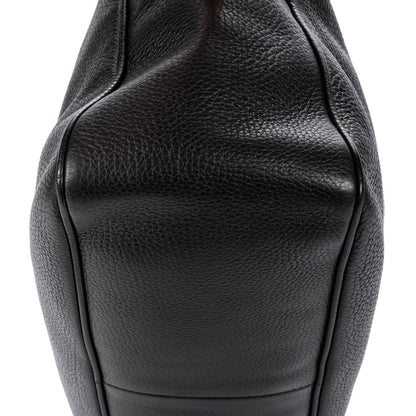 Gucci Soft Shopping Tote Black Grain Calfskin Leather — view 7