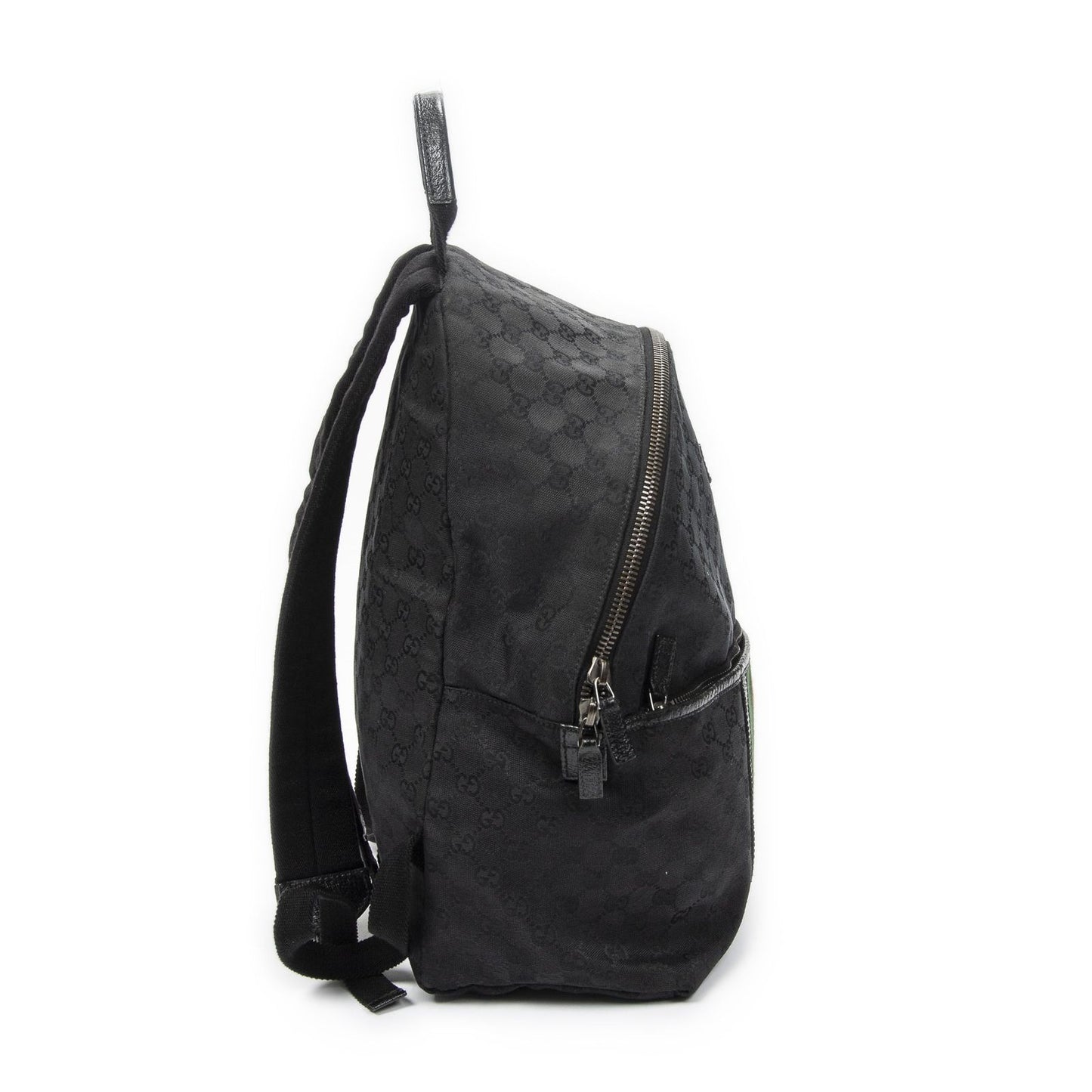 Gucci Web Backpack Black GG Canvas — view 4