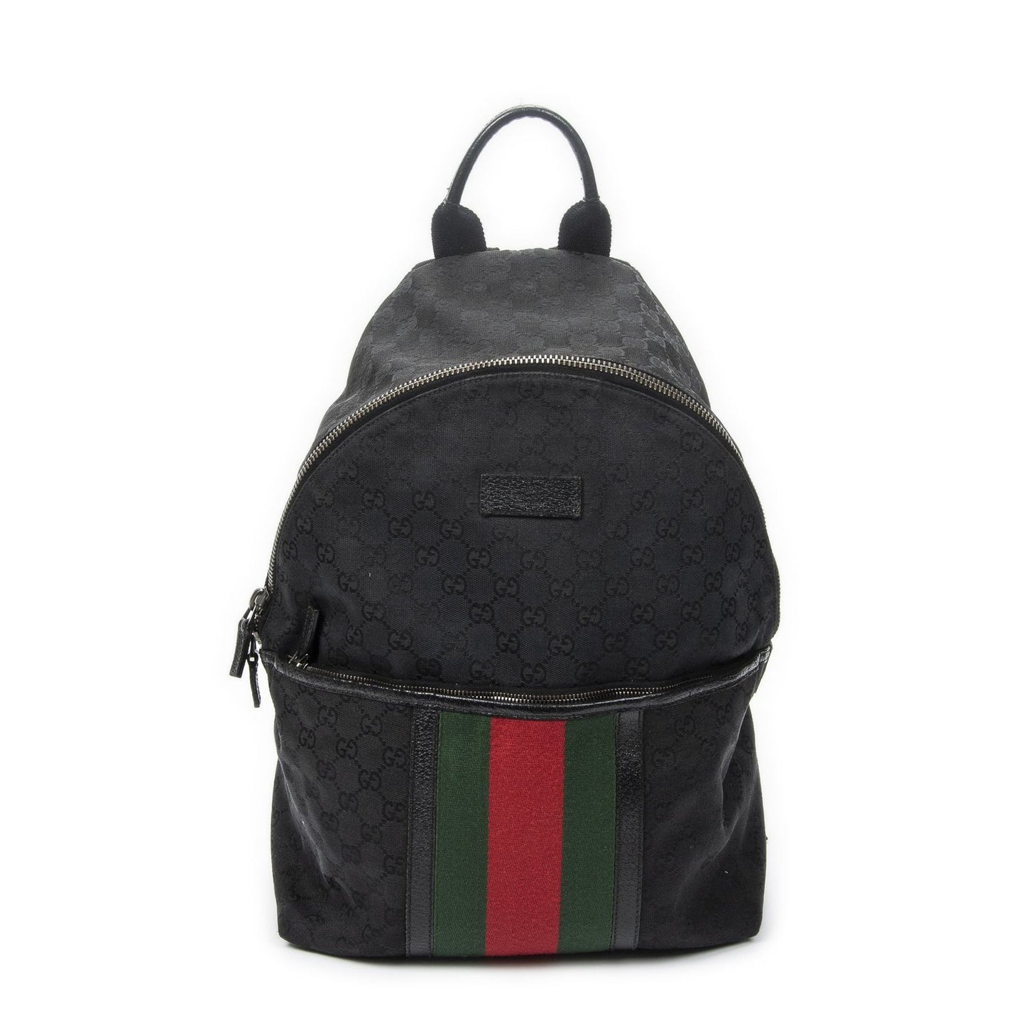Gucci Web Backpack Black GG Canvas