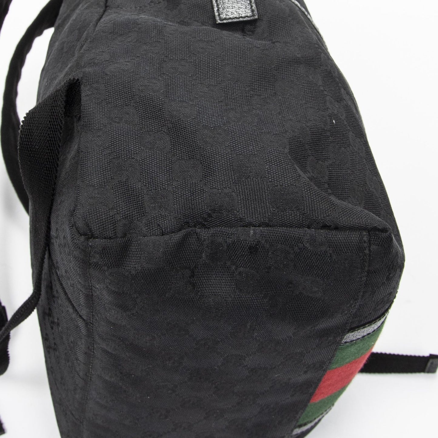 Gucci Web Backpack Black GG Canvas — view 7