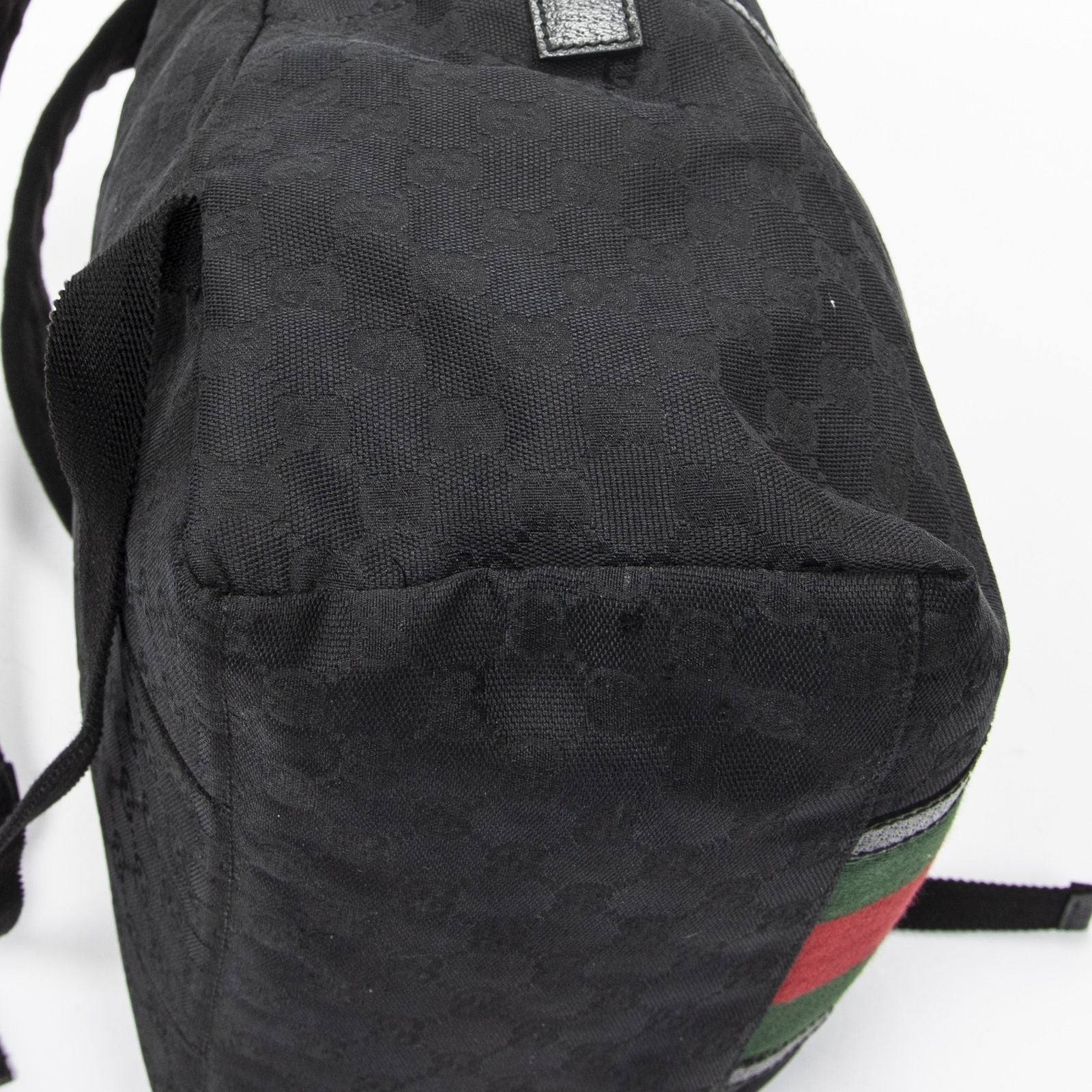 Gucci Web Backpack Black GG Canvas — view 7