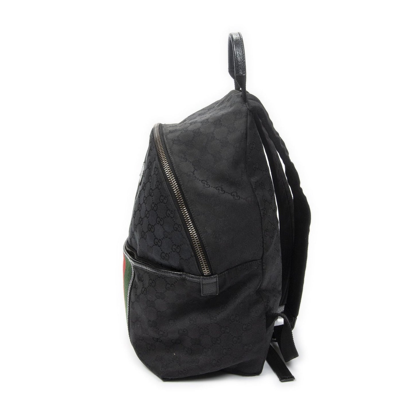 Gucci Web Backpack Black GG Canvas — view 3