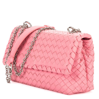 Bottega Veneta Baby Olympia Pink Intrecciato Leather Shoulder Bag — view 2