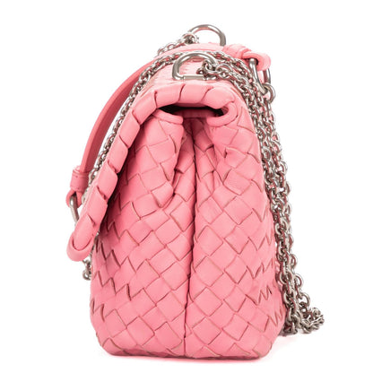 Bottega Veneta Baby Olympia Pink Intrecciato Leather Shoulder Bag — view 3