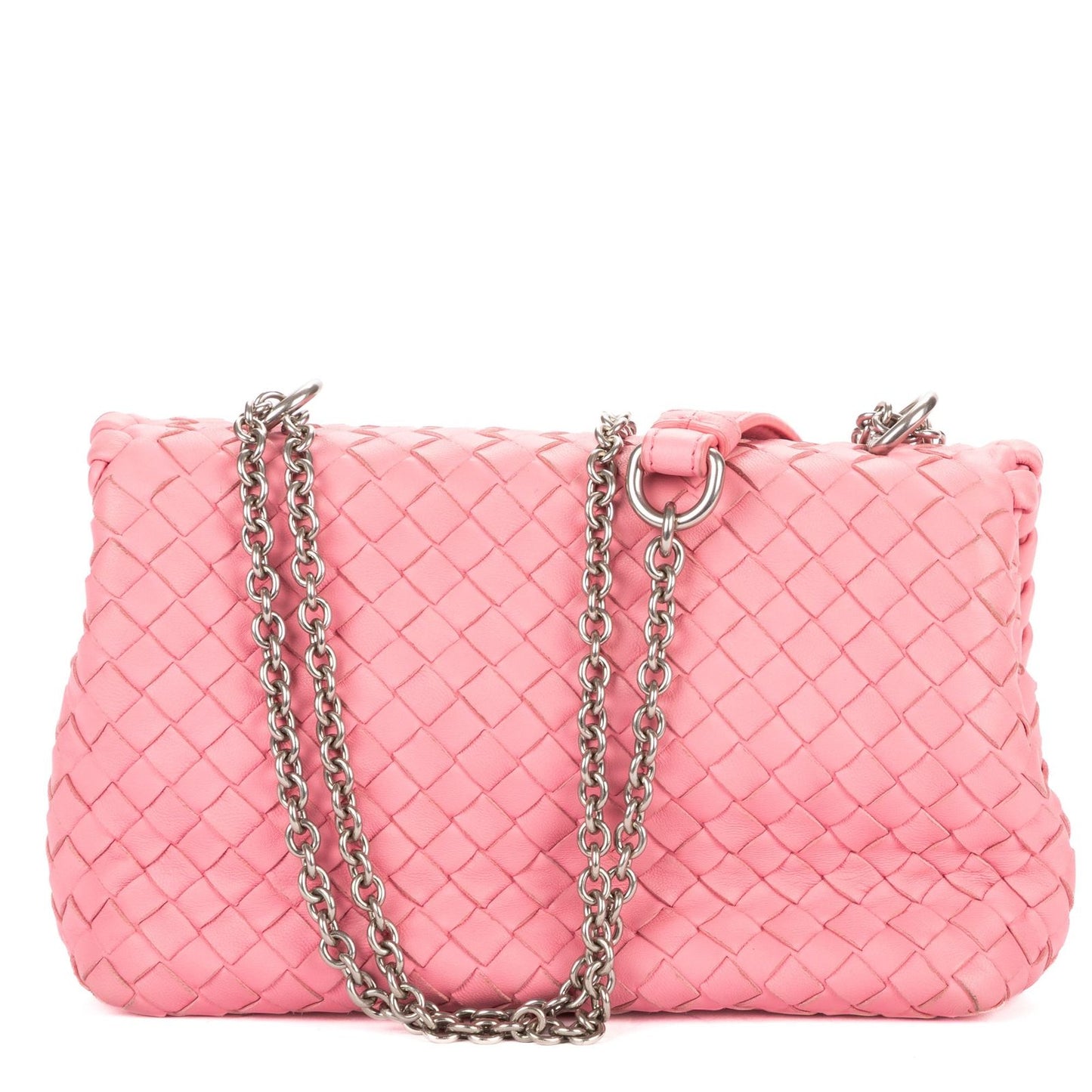 Bottega Veneta Baby Olympia Pink Intrecciato Leather Shoulder Bag — view 5