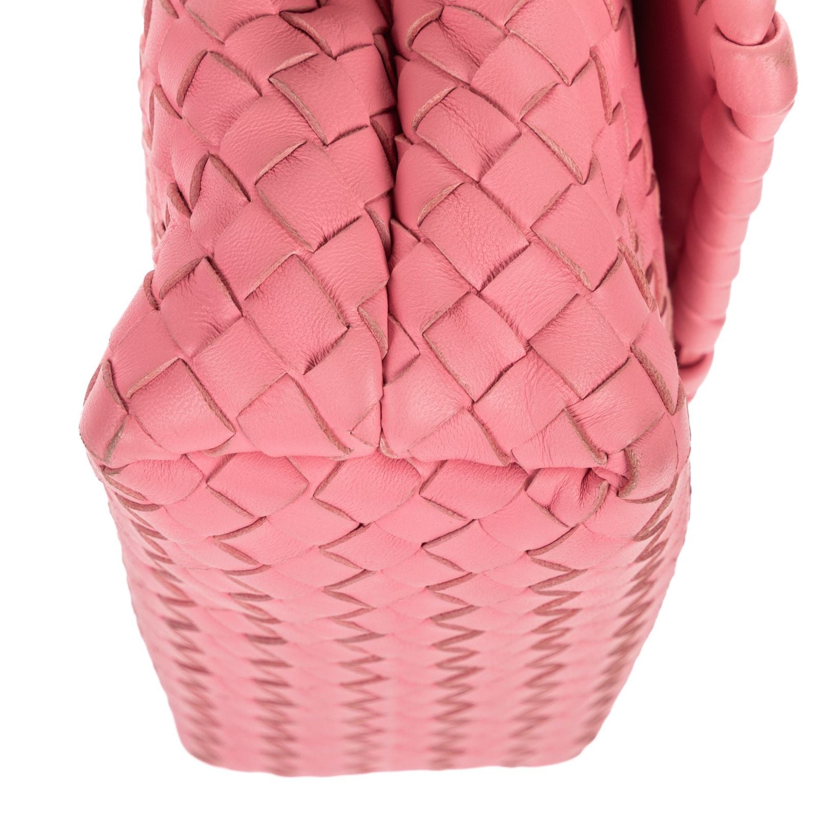 Bottega Veneta Baby Olympia Pink Intrecciato Leather Shoulder Bag — view 8