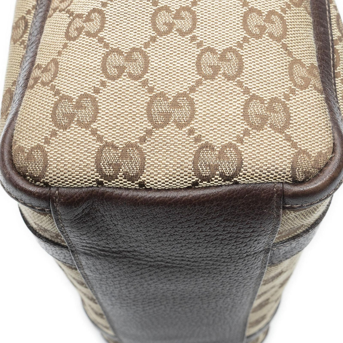 Gucci Abbey Boston Beige Brown GG Canvas Shoulder Bag — view 7