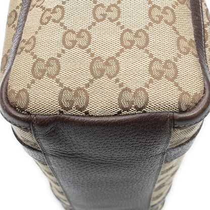 Gucci Abbey Boston Beige Brown GG Canvas Shoulder Bag — view 7
