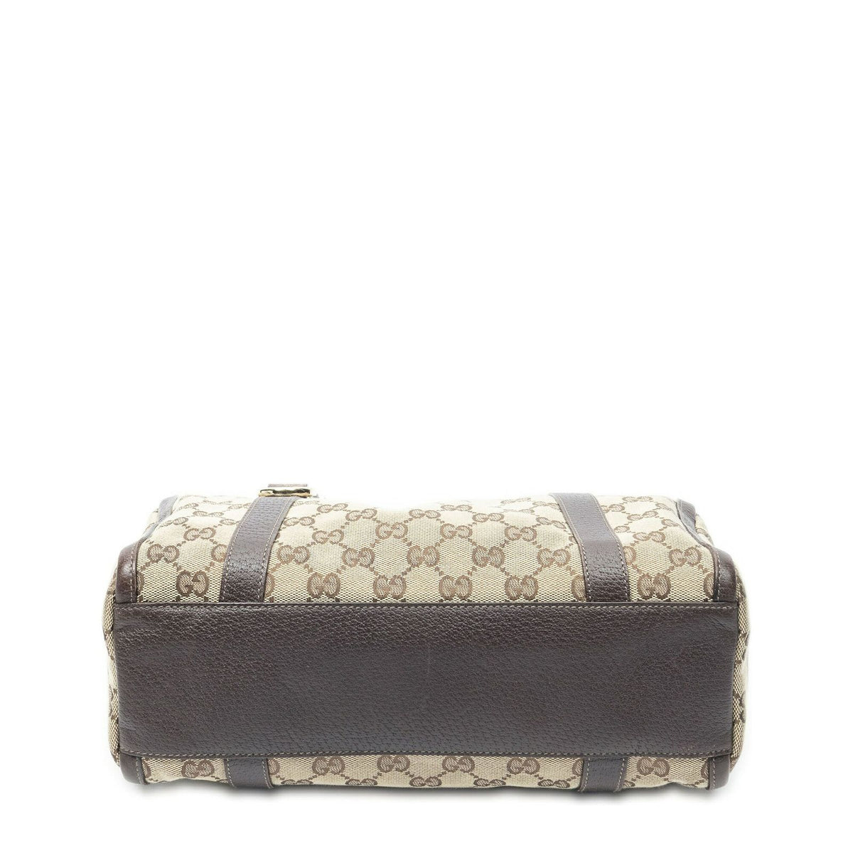 Gucci Abbey Boston Beige Brown GG Canvas Shoulder Bag — view 6