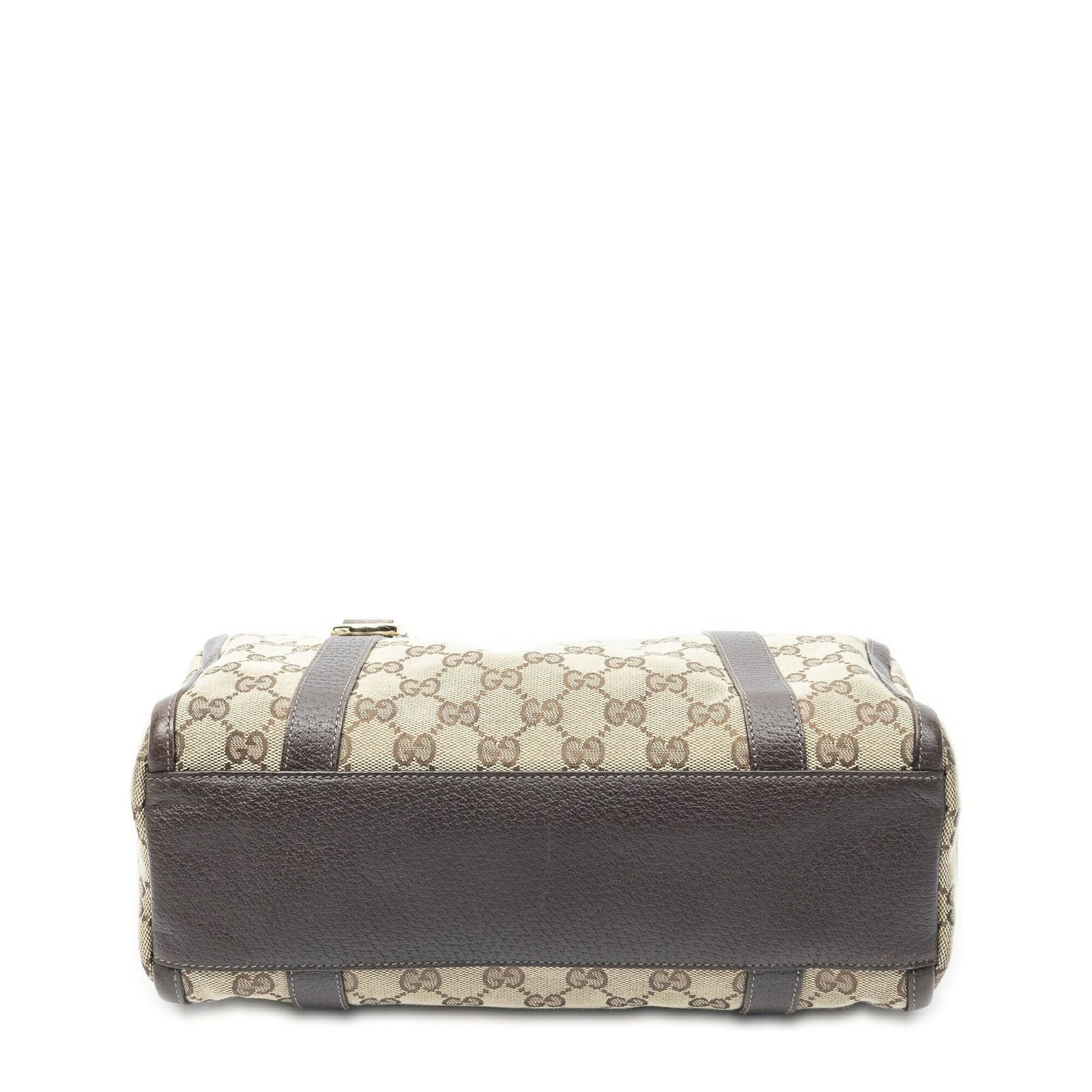 Gucci Abbey Boston Beige Brown GG Canvas Shoulder Bag — view 6