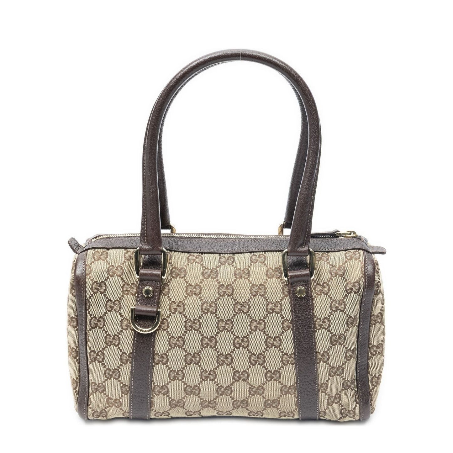 Gucci Abbey Boston Beige Brown GG Canvas Shoulder Bag — view 5