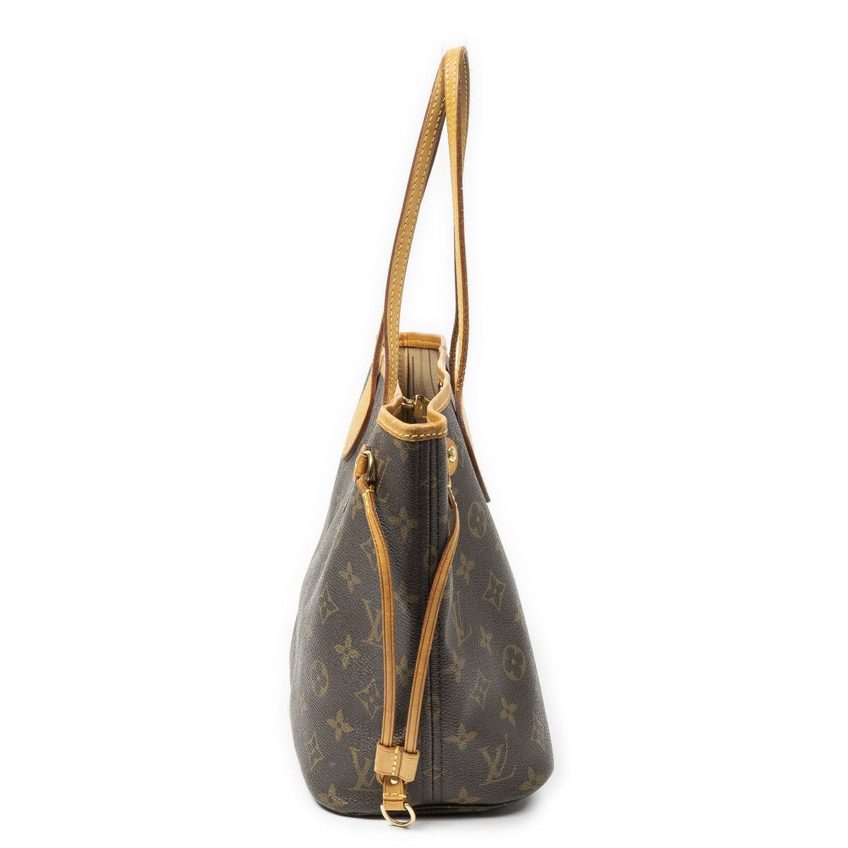 Louis Vuitton Neverfull Brown Monogram Canvas Tote — view 3