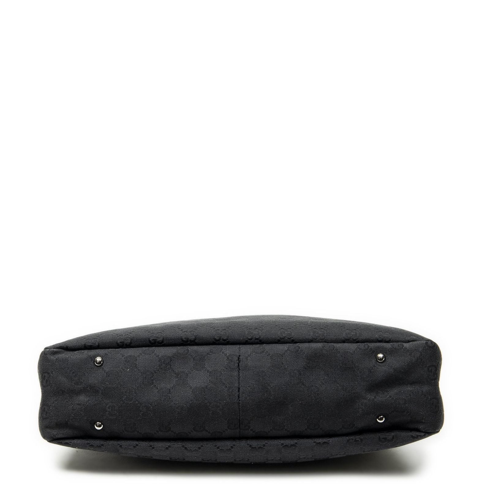 Gucci Medium Boy Black GG Canvas Shoulder Bag — view 6