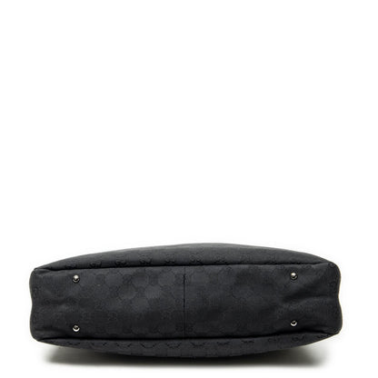 Gucci Medium Boy Black GG Canvas Shoulder Bag — view 6