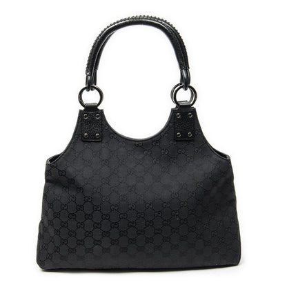 Gucci Medium Boy Black GG Canvas Shoulder Bag — view 5