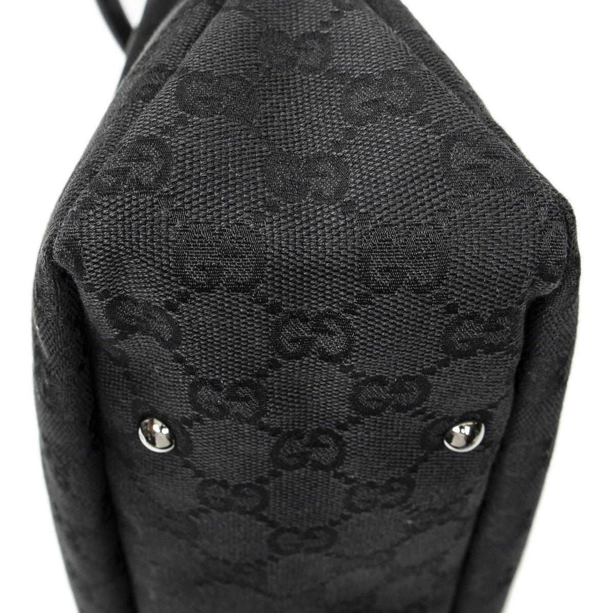 Gucci Medium Boy Black GG Canvas Shoulder Bag — view 7