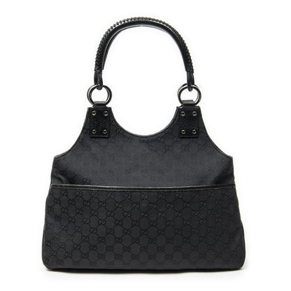Gucci Medium Boy Black GG Canvas Shoulder Bag