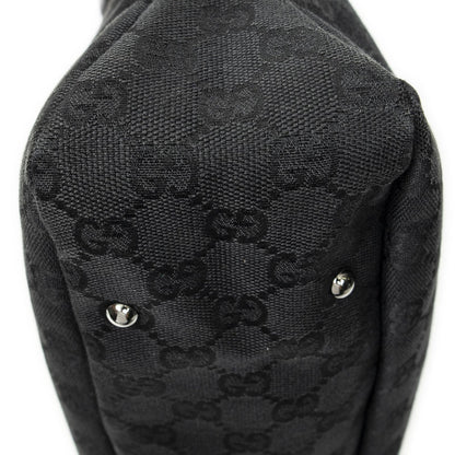 Gucci Medium Boy Black GG Canvas Shoulder Bag — view 8