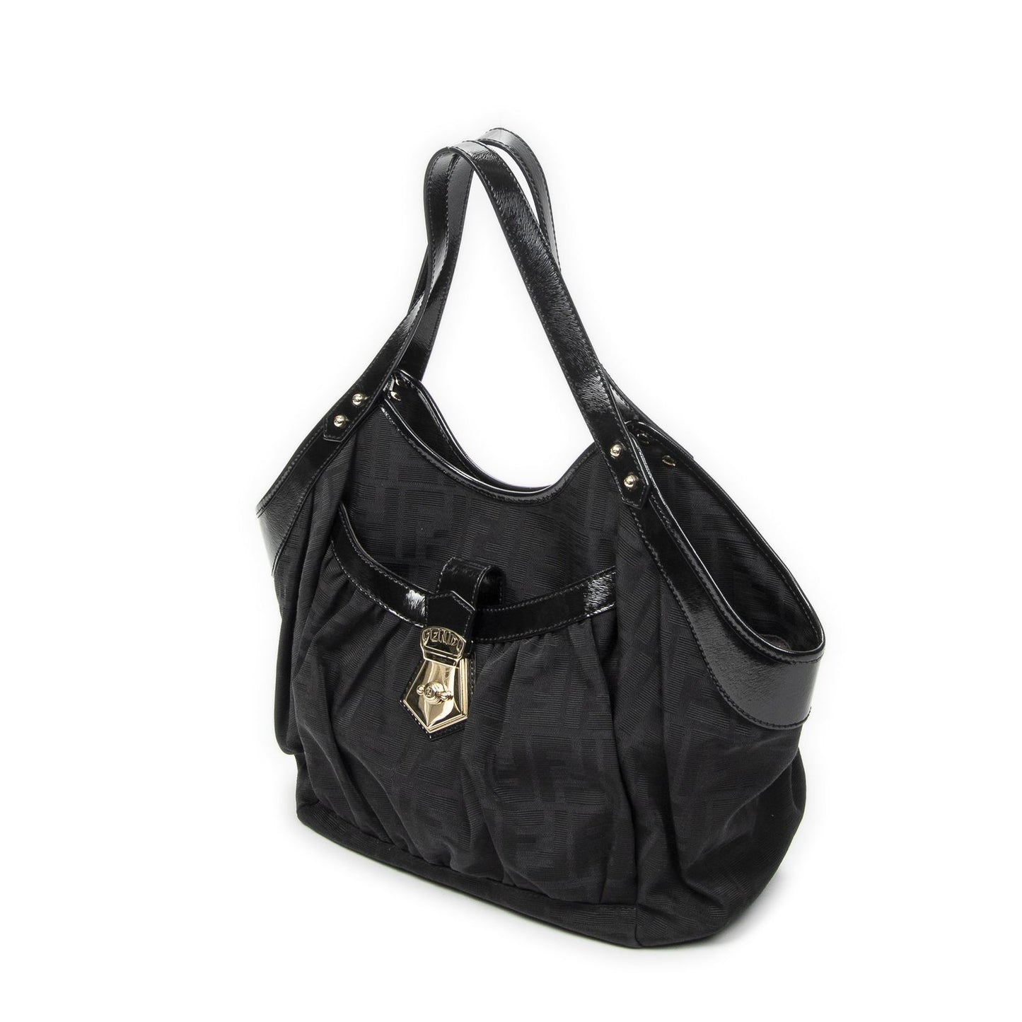 Fendi Borsa Chef Tote Black Zucca Canvas — view 2
