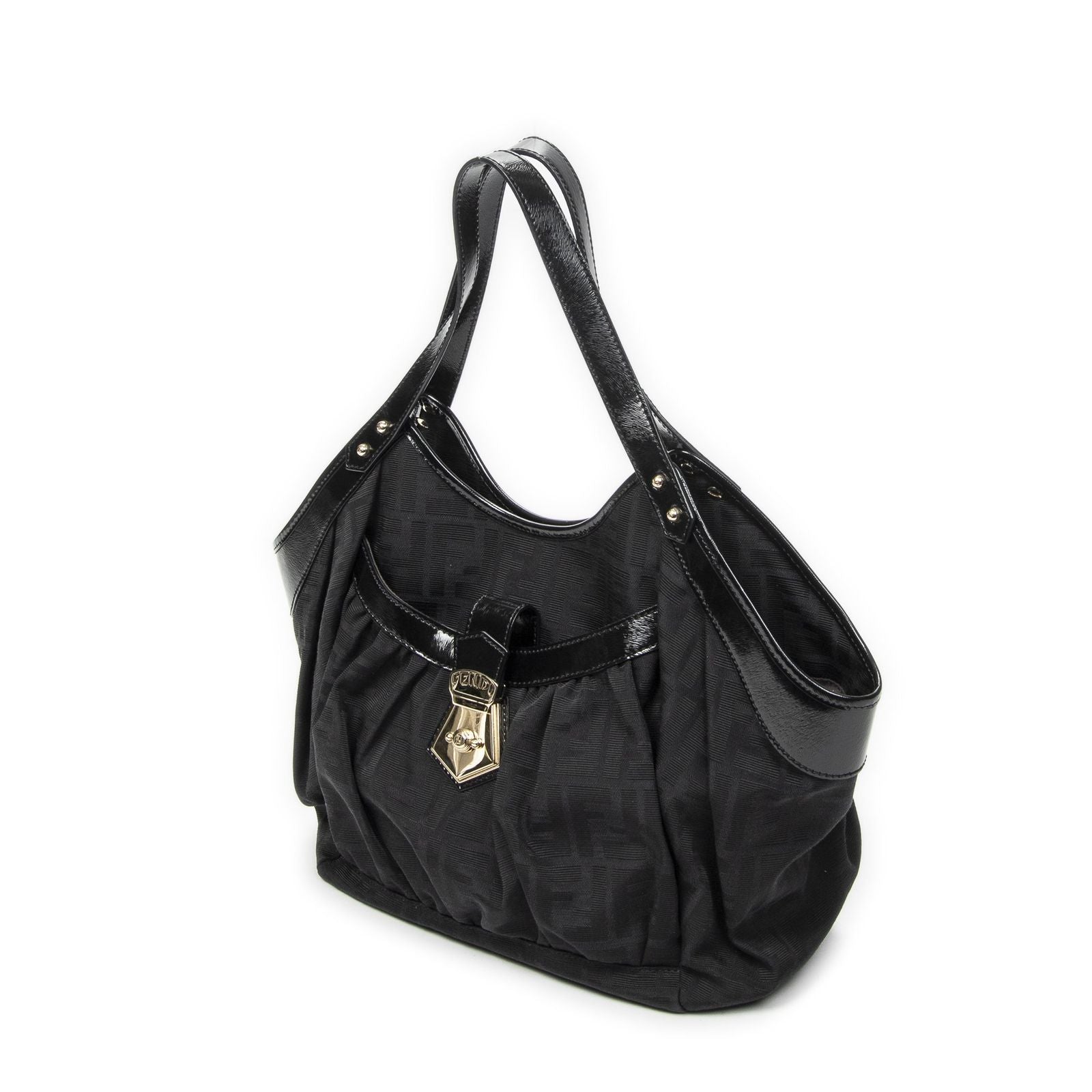Fendi Borsa Chef Tote Black Zucca Canvas — view 2