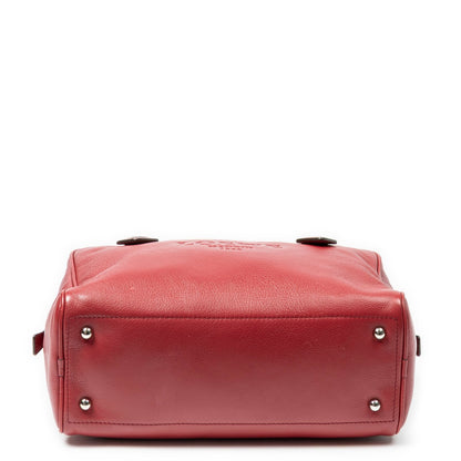 Loewe Small Heritage Boston Red Calfskin Leather Shoulder Bag — view 6