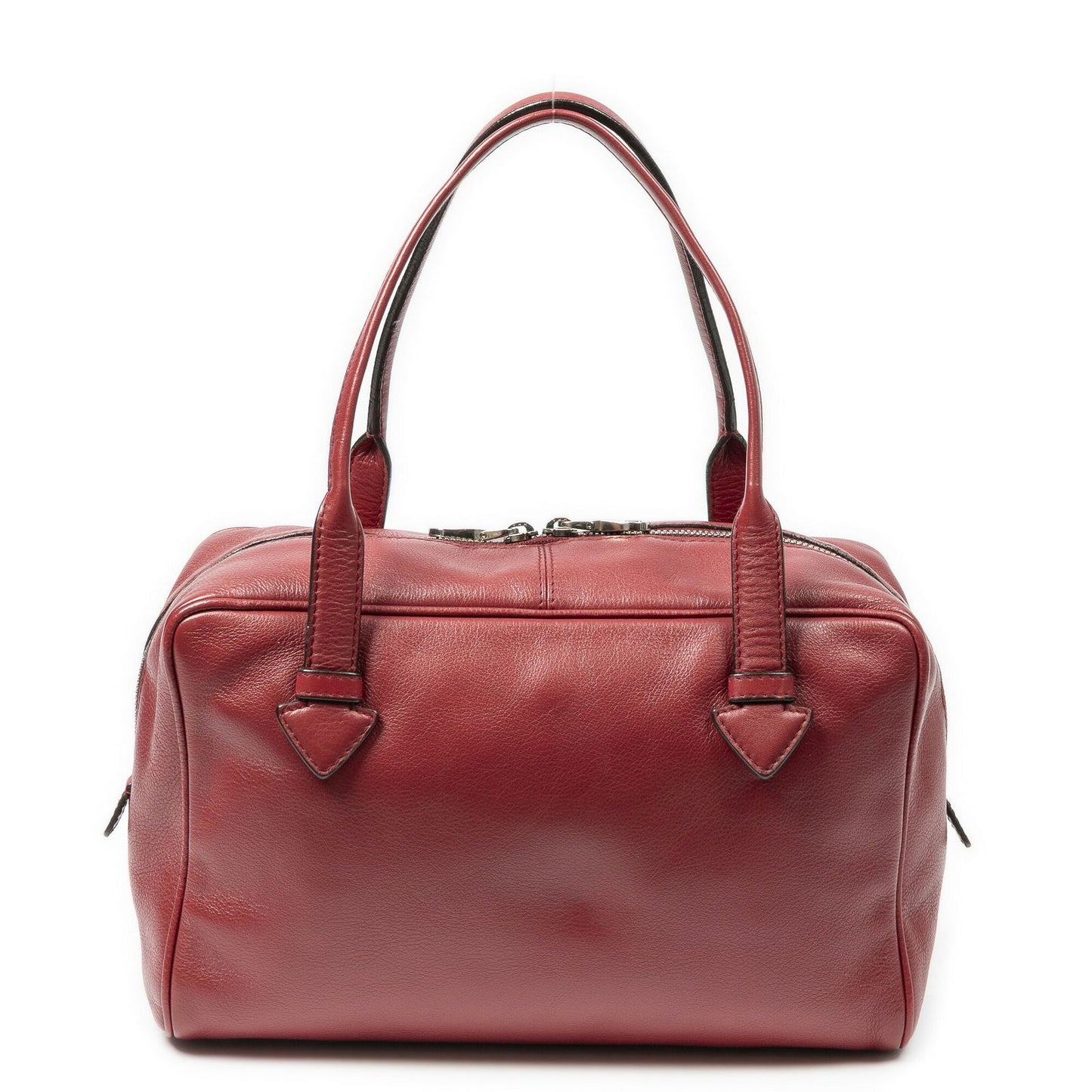 Loewe Small Heritage Boston Red Calfskin Leather Shoulder Bag — view 5