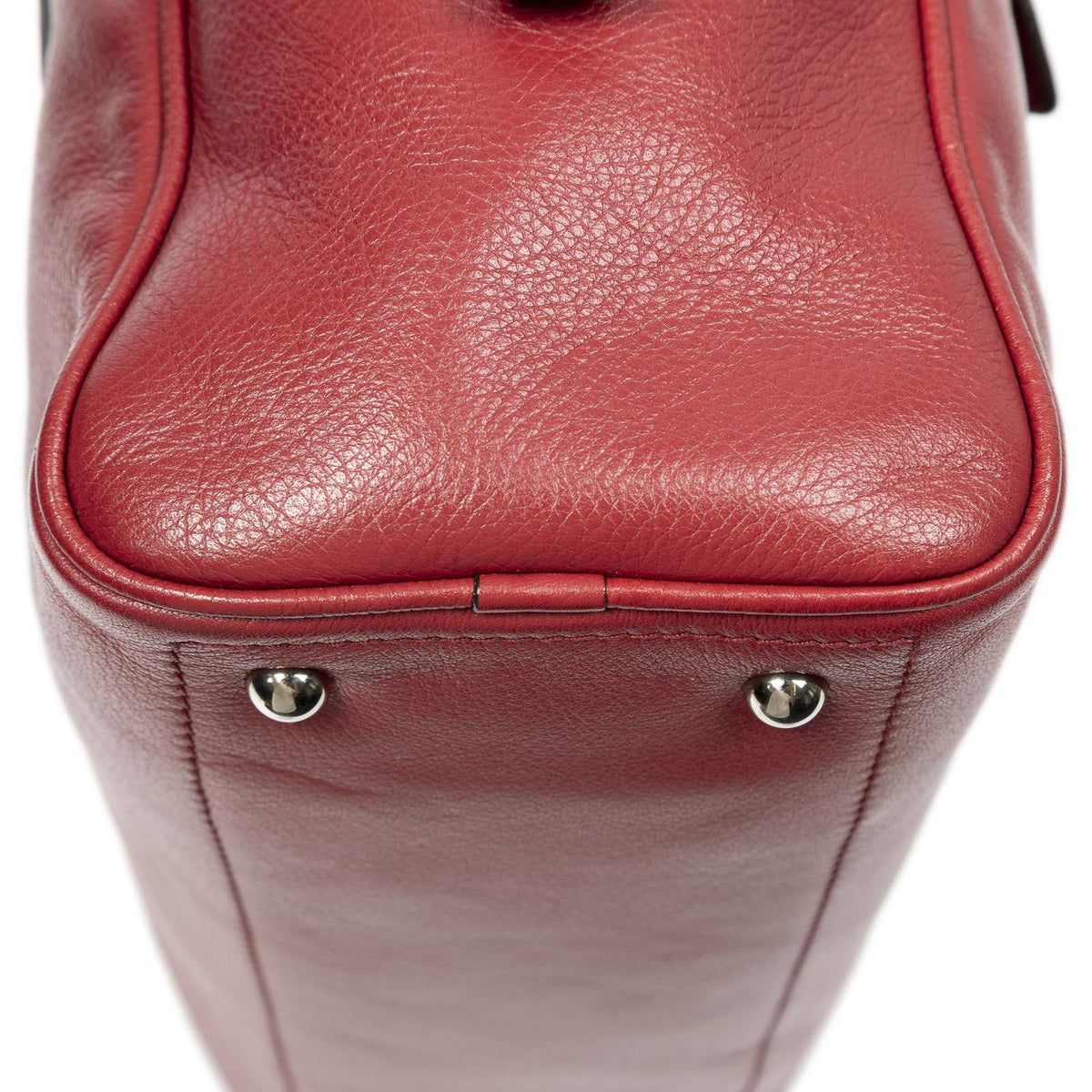 Loewe Small Heritage Boston Red Calfskin Leather Shoulder Bag — view 7