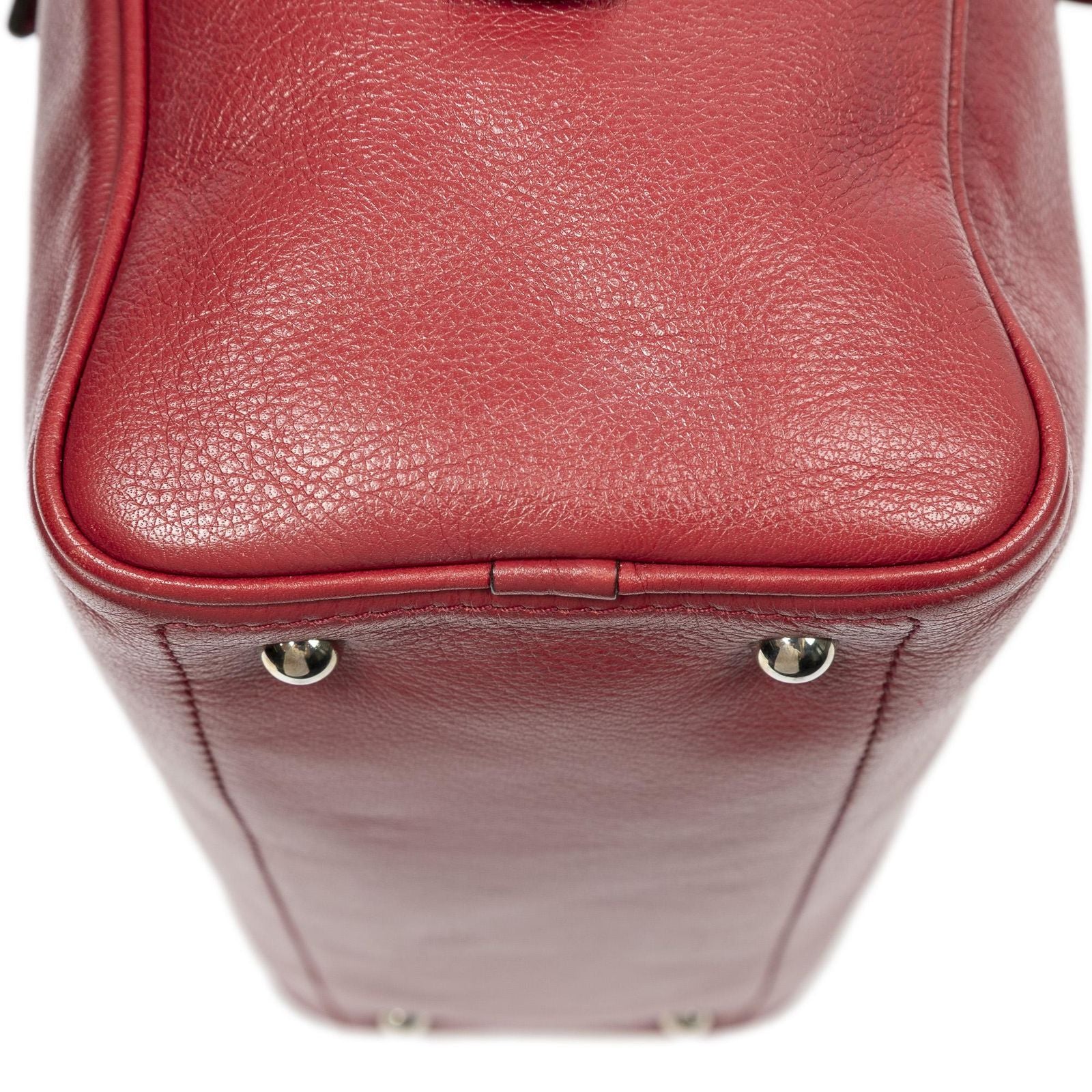 Loewe Small Heritage Boston Red Calfskin Leather Shoulder Bag — view 8