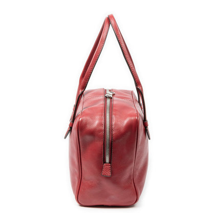 Loewe Small Heritage Boston Red Calfskin Leather Shoulder Bag — view 4