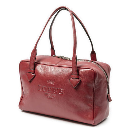 Loewe Small Heritage Boston Red Calfskin Leather Shoulder Bag — view 2