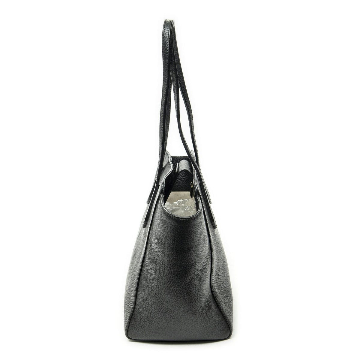 Gucci Small Swing Tote Black Grain Calfskin Leather — view 3