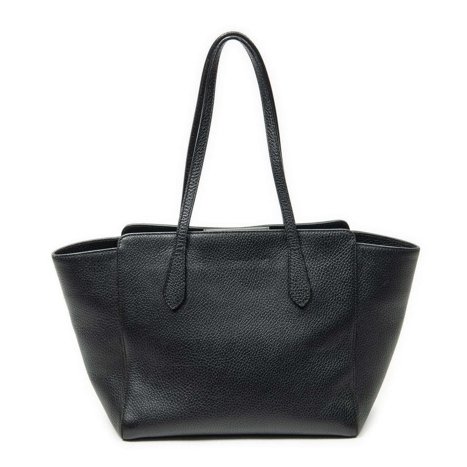 Gucci Small Swing Tote Black Grain Calfskin Leather — view 5