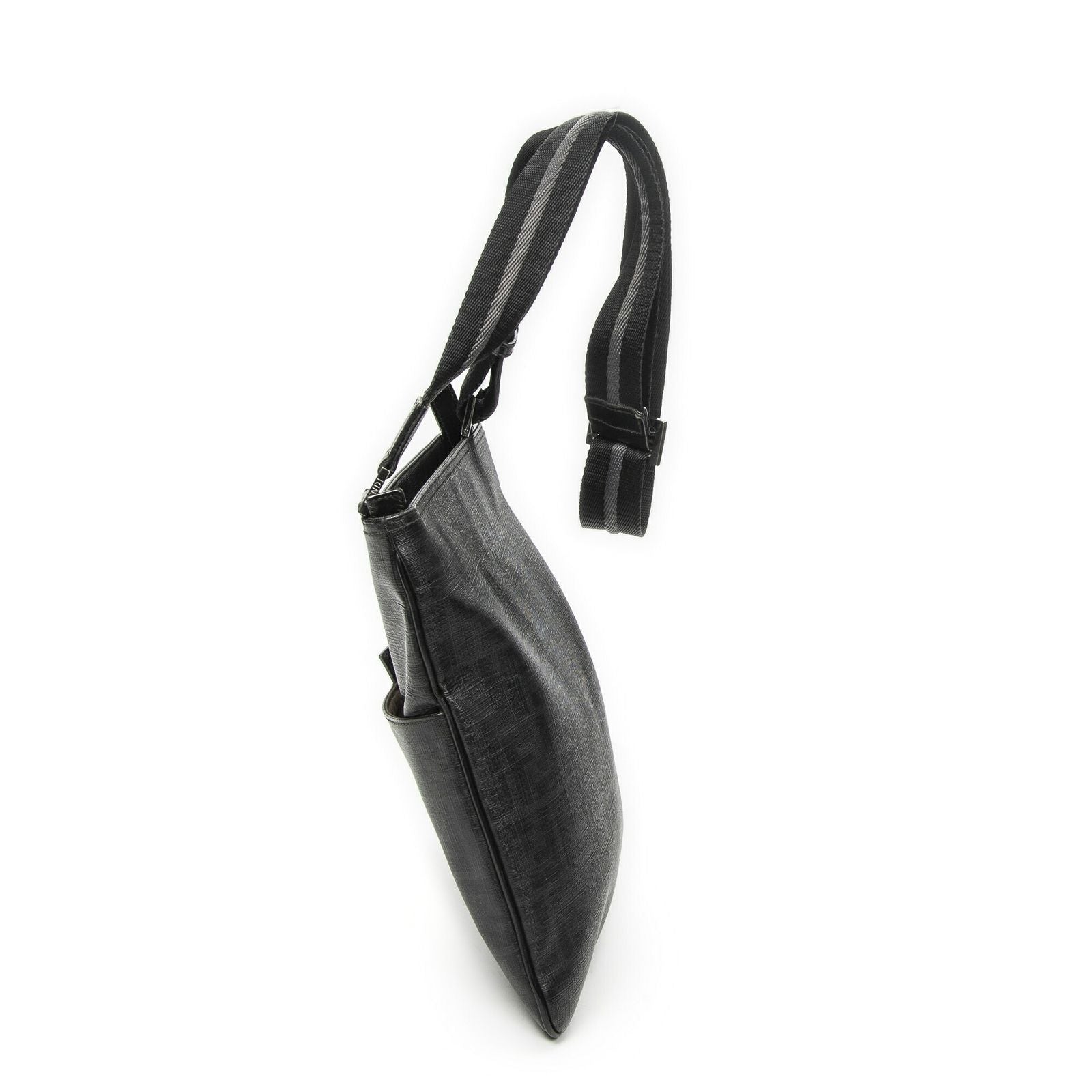Fendi Zip Messenger Black Gray Resin Zucca Canvas — view 3