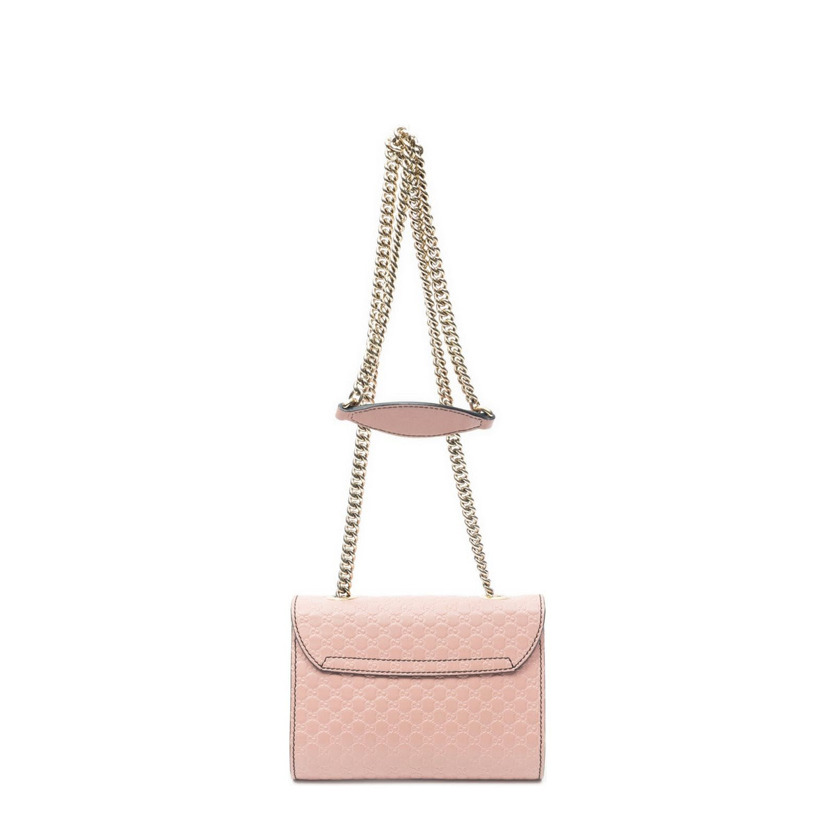 Gucci Small Emily Chain Bag Pink Micro Guccissima Leather — view 5