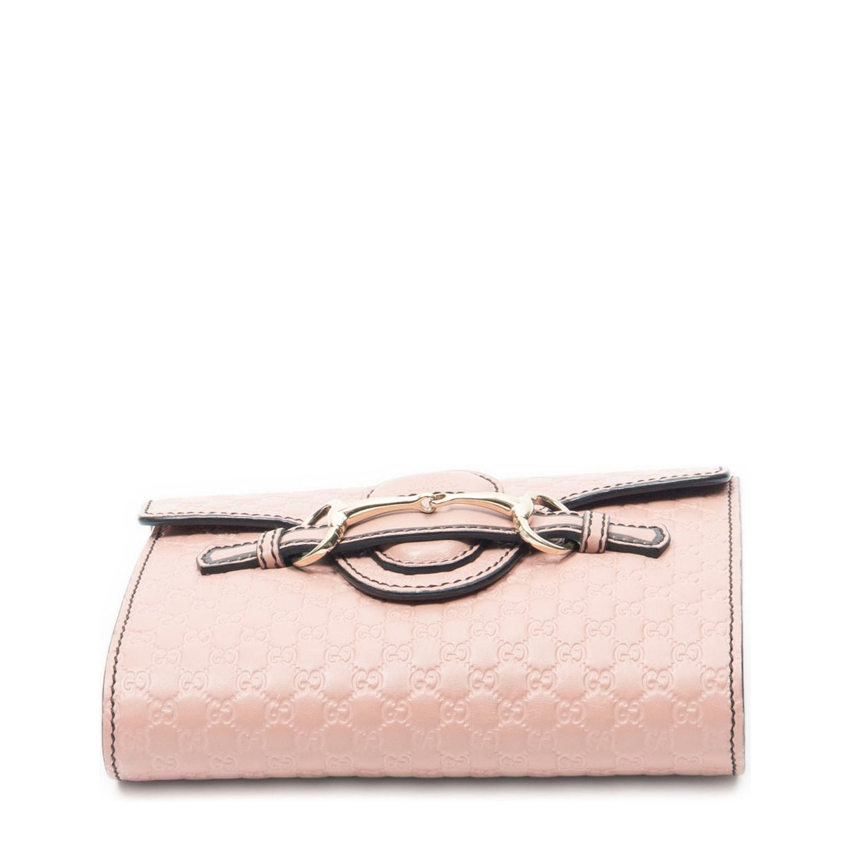 Gucci Small Emily Chain Bag Pink Micro Guccissima Leather — view 6
