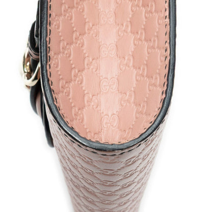 Gucci Small Emily Chain Bag Pink Micro Guccissima Leather — view 7