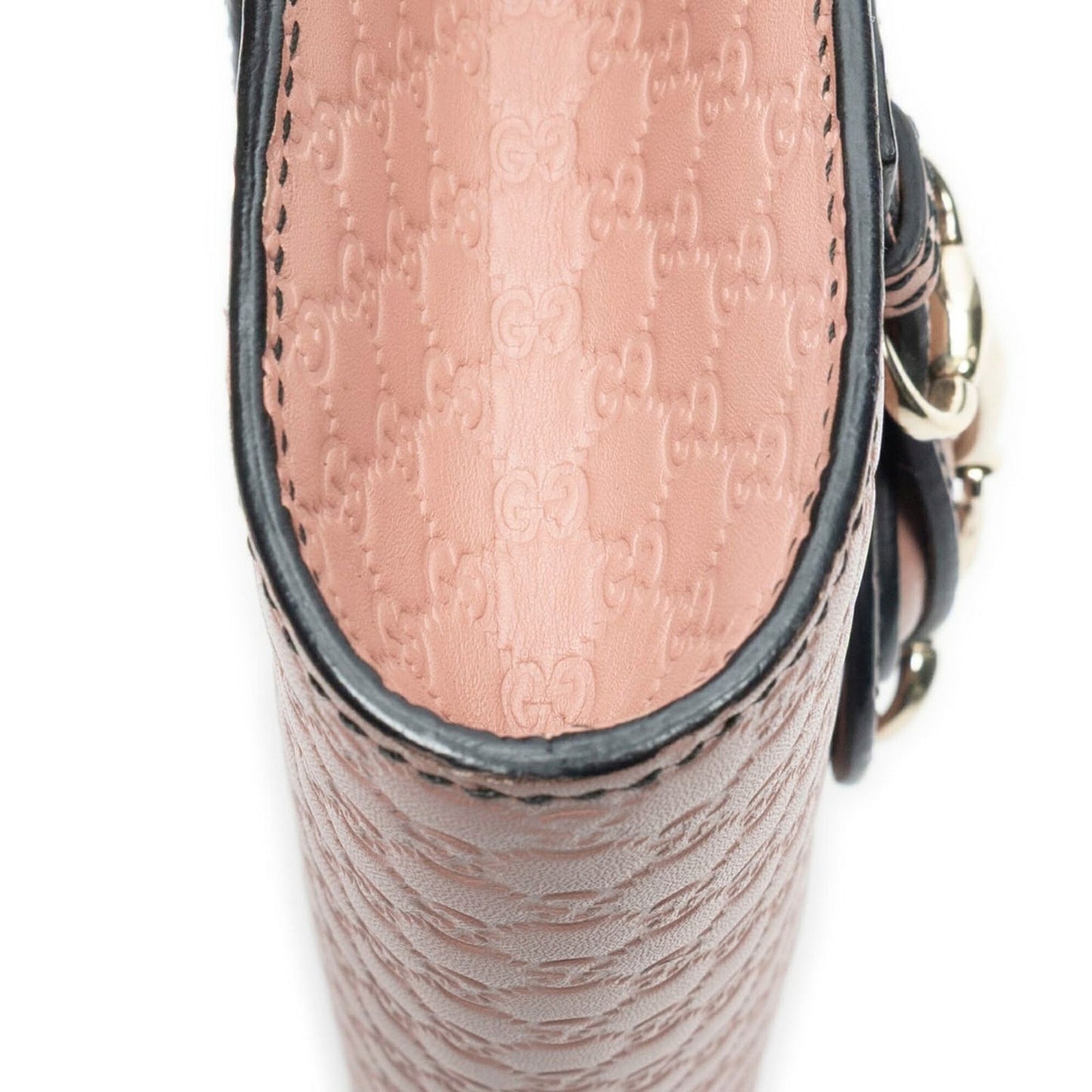 Gucci Small Emily Chain Bag Pink Micro Guccissima Leather — view 8