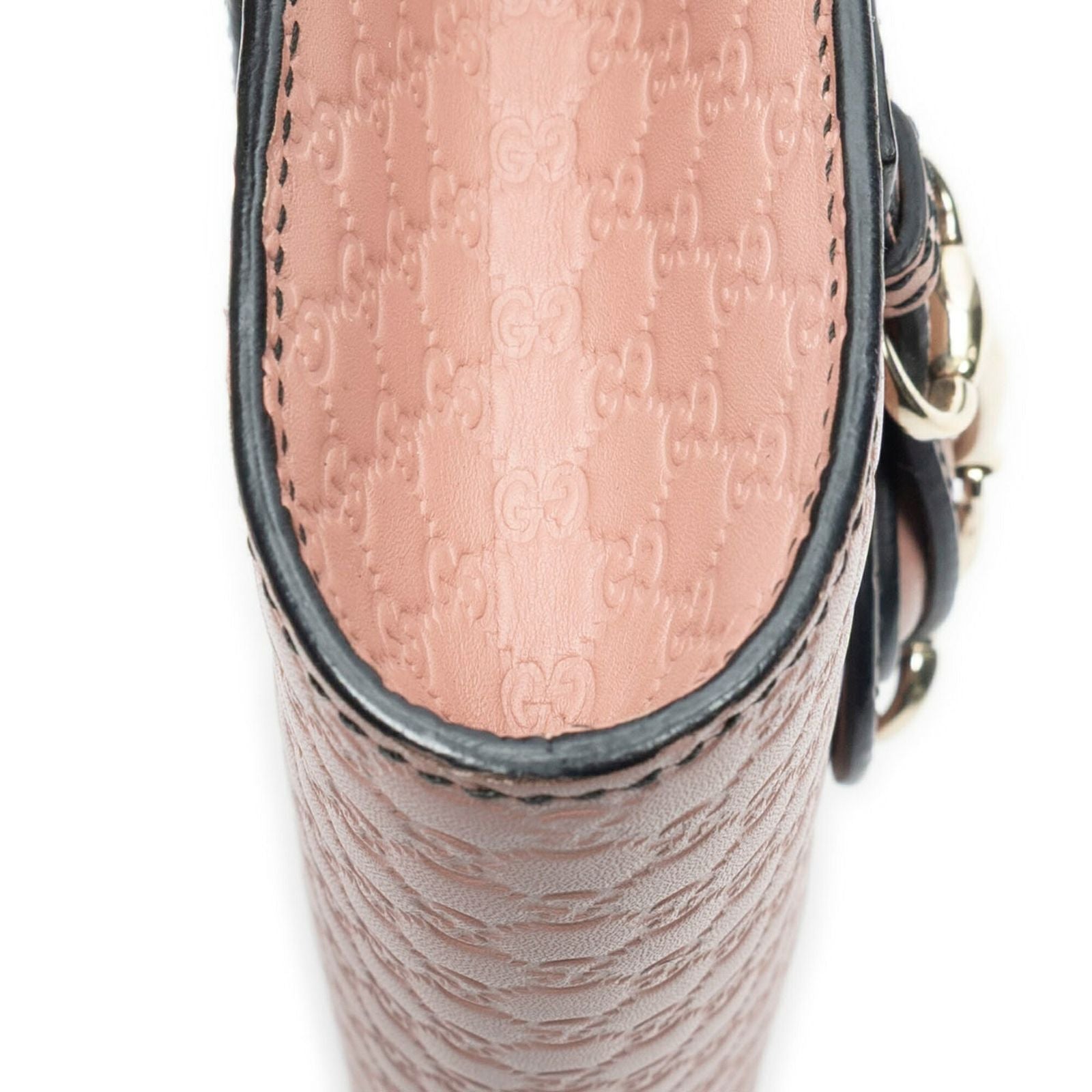 Gucci Small Emily Chain Bag Pink Micro Guccissima Leather — view 8