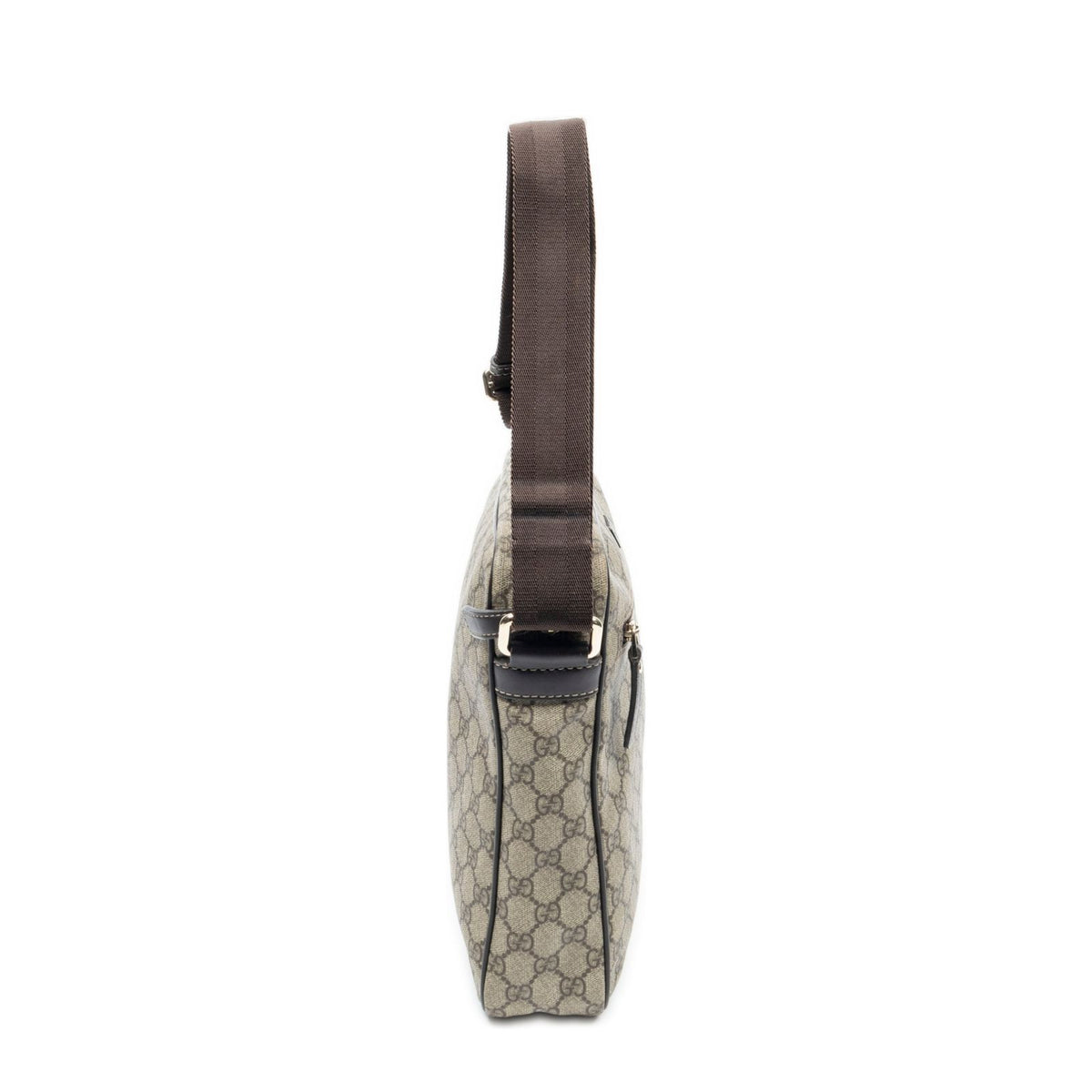 Gucci Half Moon Zip Messenger Brown Beige Supreme Canvas — view 4